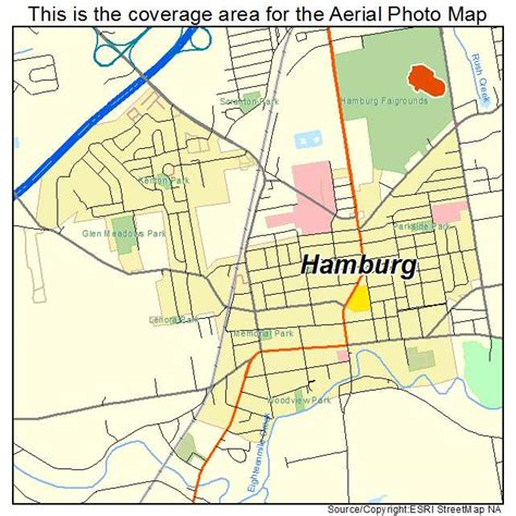 hamburg ny map of area